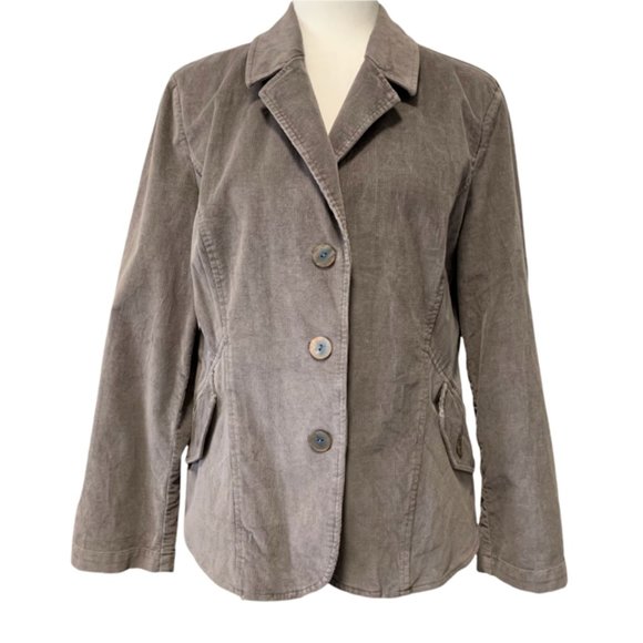 J. Jill Jackets & Blazers - J. Jill Gray Corduroy Jacket Blazer